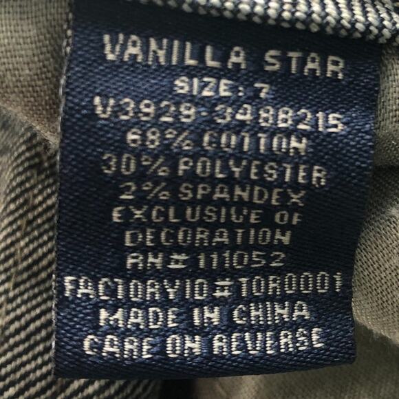 Vanilla Star Juniors Mid Rise Cuffed Jean Shorts Size 7 - Picture 9 of 11